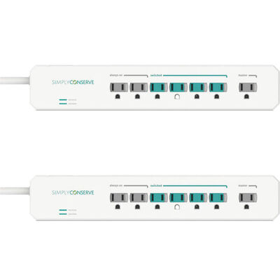 Simply Conserve 7-Outlet Advanced Power Strip (2 pack)